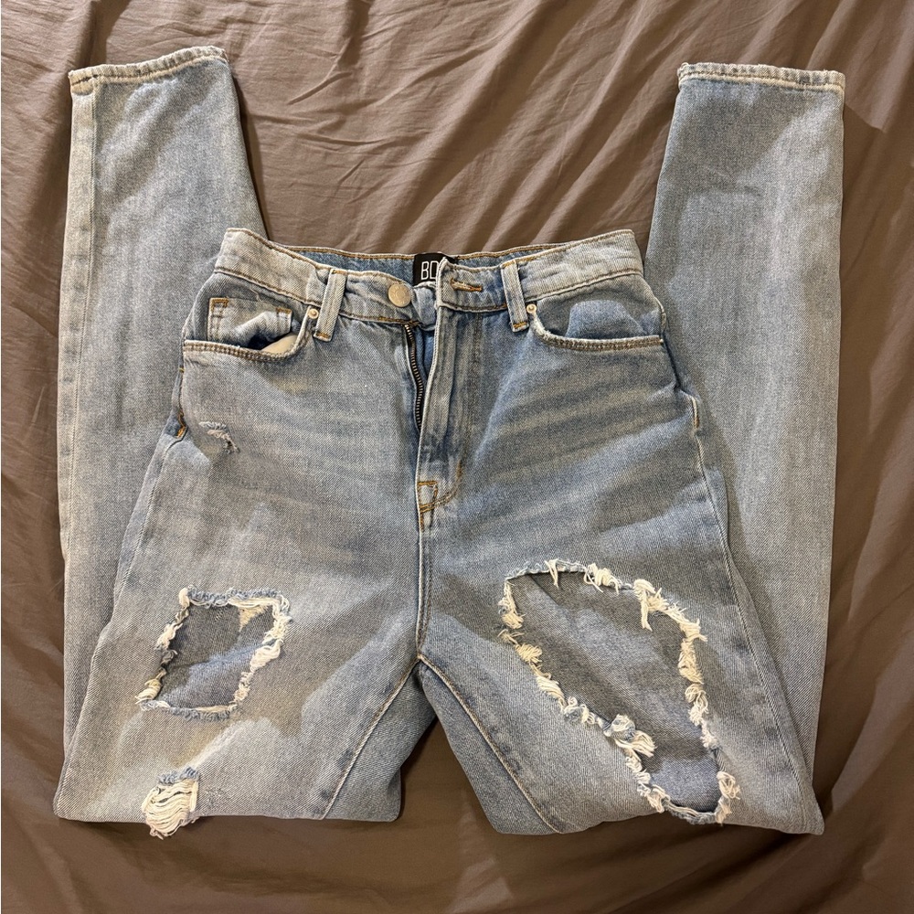 BDG Light Blue High Rise Ripped Jeans